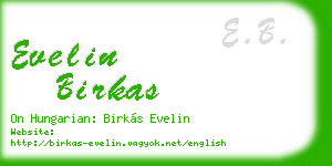 evelin birkas business card